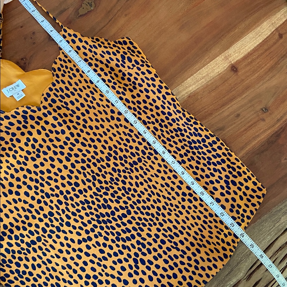 J. Crew leopard print cami tank top scalloped cami golden yellow contemporary 4 - Picture 16 of 16